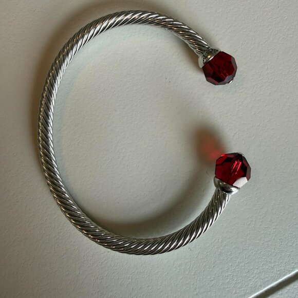 Swarovski Touchstone Crystal Red Cuff Bracelet | Siam | Item 2210B - Picture 2 of 4